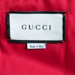 Gucci Black Synthetic Concealed Hooded Puffer Jacket XS