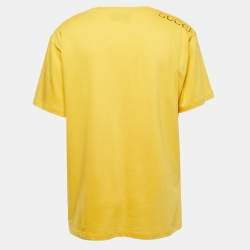 Pre Owned Gucci Yellow Distressed Cotton T-Shirt XL