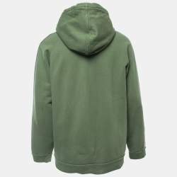 Gucci Green Cotton Logo Tape Detail Hooded Sweatshirt XL