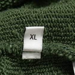 Gucci Green Cotton Logo Tape Detail Hooded Sweatshirt XL