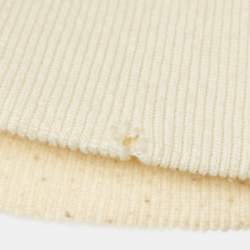 Pre Owned Gucci Cream Logo Print Cotton Hoodie L