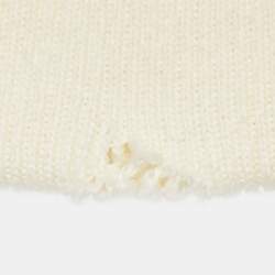 Pre Owned Gucci Cream Logo Print Cotton Hoodie L