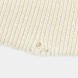 Pre Owned Gucci Cream Logo Print Cotton Hoodie L