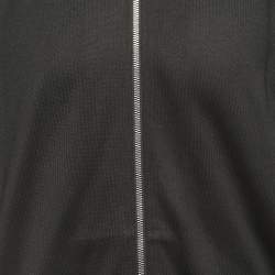Gucci Black Knit Web Stripe Detail Zip Front Jacket XL