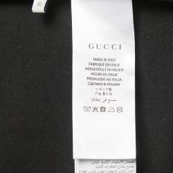Gucci Black Knit Web Stripe Detail Zip Front Jacket XL