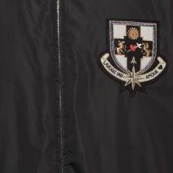 Gucci Black Nylon Patch Detailed Zip Front Jacket XL