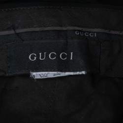 Gucci Black Wool Buttoned Trousers XL