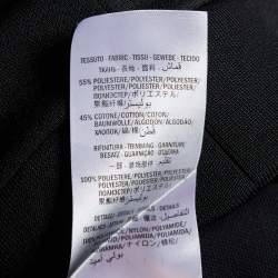 Pre Owned Gucci Black Logo Detail Jersey Knit Hoodie XXL