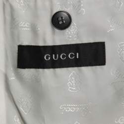 Pre Owned Gucci Navy Blue Striped Cotton Single Breasted Blazer XXL
