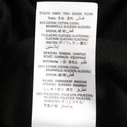 Pre Owned Gucci Black Cotton Embroidered Patch Detail Polo T-Shirt XXL