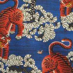 Gucci Blue Bengal Print Cotton Crew Neck Sweatshirt M