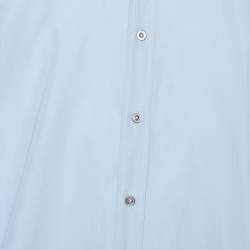 Pre Owned Gucci Blue Cotton Classic Fit Shirt 4XL