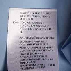 Pre Owned Gucci Blue Cotton Classic Fit Shirt 4XL
