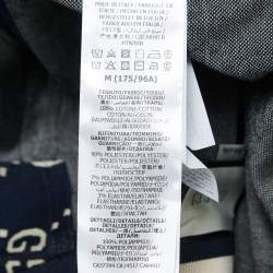 Pre Owned Gucci Navy Blue  GG Patterned Cotton Knit Zip Front Jacket M