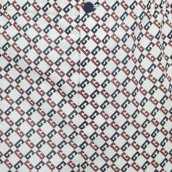 Pre Owned Gucci Cream Geometric G Print Cotton Muslin Shorts M