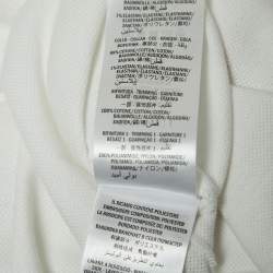 Gucci White Cotton Bee Detail Polo T-Shirt M