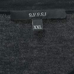 Gucci Black Cotton Web Striped Crew Neck T-Shirt XXL