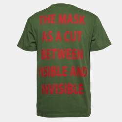 Gucci Green Logo Print Cotton Crew Neck Half Sleeve T-Shirt S