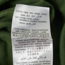 Gucci Green Logo Print Cotton Crew Neck Half Sleeve T-Shirt S
