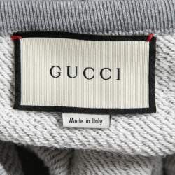 Pre Owned Gucci Grey Cotton LA Angels Patch Detail Sweatshirt XS