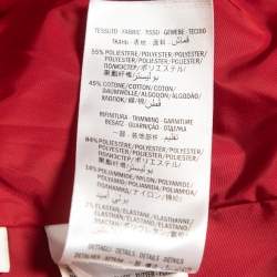 Pre Owned Gucci Red Jersey & Nylon GG Paneled Track Jacket S