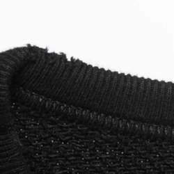 Pre Owned Gucci Black Cotton Logo Print Sweatshirt S