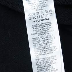 Pre Owned Gucci X The North Face Black Logo Print Cotton Hoodie M