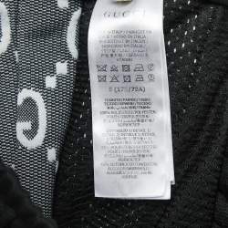 Gucci Black GG Patterned Knit Side Stripe Detailed Joggers S
