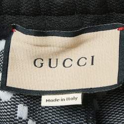 Gucci Black GG Patterned Knit Side Stripe Detailed Joggers S