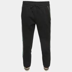Gucci Black GG Patterned Knit Side Stripe Detailed Joggers S