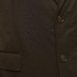 Gucci Brown Wool Single Breasted Blazer XL