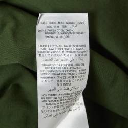 Pre Owned Gucci Green Manifesto Mask Print Cotton Crew Neck T-Shirt XS