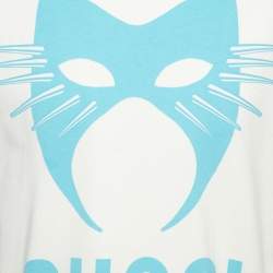 Gucci Cream Printed Cotton Crewneck T-Shirt XS