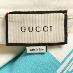 Gucci Cream Printed Cotton Crewneck T-Shirt XS
