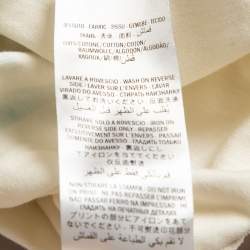 Gucci Cream Printed Cotton Crewneck T-Shirt XS