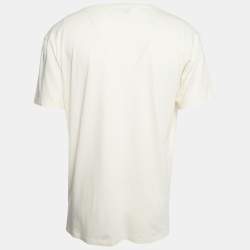 Pre Owned Gucci Cream Interlocking G Print Cotton Oversized T-Shirt M