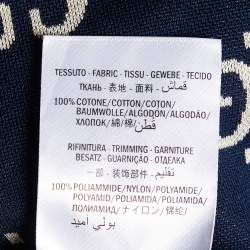 Gucci Navy Blue GG Jacquard Cotton Web Striped Shorts S