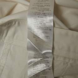 Gucci White Cotton Riding Slim Fit Trousers M