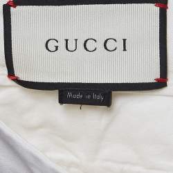 Gucci White Cotton Riding Slim Fit Trousers M