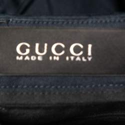 Gucci Midnight Blue Cotton Riding Tapered Trousers M