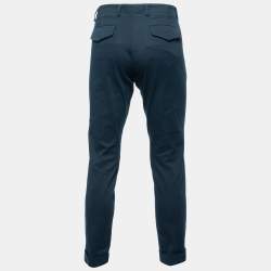 Gucci Midnight Blue Cotton Riding Tapered Trousers M