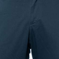 Gucci Midnight Blue Cotton Riding Tapered Trousers M