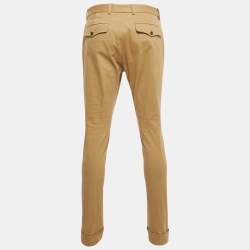 Gucci Khaki Cotton Riding Tapered Trousers M