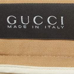 Gucci Khaki Cotton Riding Tapered Trousers M