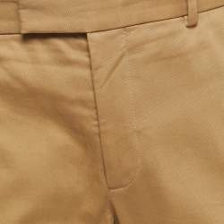 Gucci Khaki Cotton Riding Tapered Trousers M