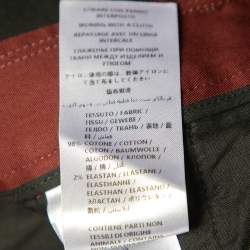 Gucci Burnt Maroon Cotton Slim Fit Trousers M