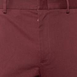 Gucci Burnt Maroon Cotton Slim Fit Trousers M