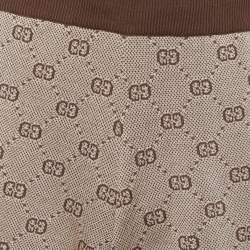 Gucci Brown GG Wool Knit Elasticized Waist Shorts XS