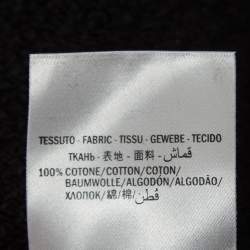 Pre Owned Gucci Black Cotton Logo Printed Sweatshirt 2XL