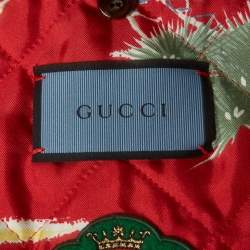 Gucci Blue Floral Embroidered Denim Jacket L